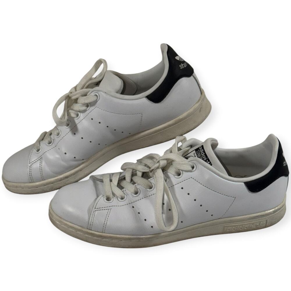 Adidas Stan Smith Casual Sneakers, White, Leather, Women's 8